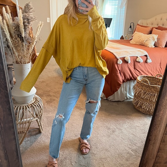 Anthropologie mustard yellow sweater - Picture 4 of 9